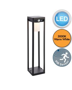 Endon Lighting - Hallam - 96929 - LED Black White IP44 Solar Outdoor Post Light