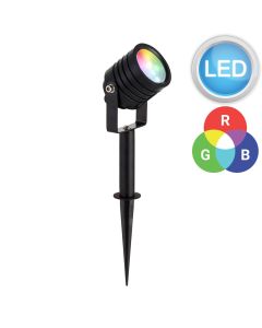 Saxby Lighting - Smart Luminatra - 91963 - LED Black Aluminium Clear IP65 Outdoor Spike Light