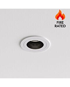 Astro Lighting - Pinhole Slimline Round Fixed 1434001 - IP65 Fire Rated Matt White Downlight/Recessed