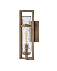 Hinkley Lighting - Cordillera - HK-CORDILLERA-M-BU - Burnished Bronze Clear Seeded Glass IP44 Outdoor Wall Light