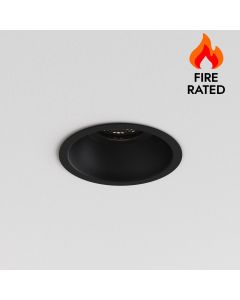 Astro Lighting - Minima Slimline Round Fixed 1249035 - IP65 Fire Rated Matt Black Downlight/Recessed