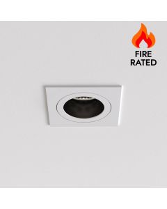 Astro Lighting - Pinhole Slimline Square Fixed 1434002 - IP65 Fire Rated Matt White Downlight/Recessed