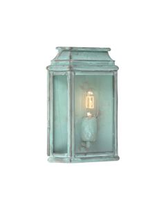 Elstead Lighting - St Martins - ST-MARTINS-V - Verdigris Clear Glass IP44 Outdoor Half Lantern Wall Light