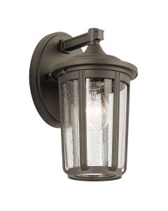 Quintiesse - Fairfield - QN-FAIRFIELD-M-OZ - Olde Bronze Clear Seeded Glass IP44 Outdoor Wall Light