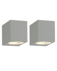 Set of 2 Falmouth - Grey Downwards Outdoor IP44 Wall Lights