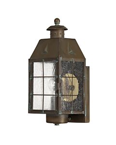 Quintiesse - Nantucket - QN-NANTUCKET-M-AS - Aged Brass Clear Seeded Glass IP44 Outdoor Wall Light