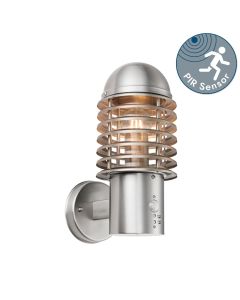 Endon Lighting - Louvre - 72381 - Stainless Steel Clear IP44 Outdoor Sensor Wall Light