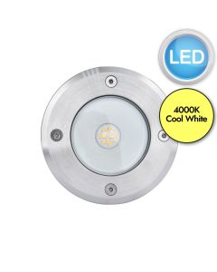 Lutec - Cydops - 7704223012 - LED Stainless Steel Clear Glass IP65 Outdoor Ground Light
