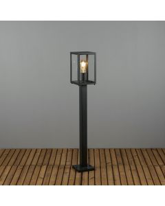 Konstsmide - Carpi - 7350-750 - Black Clear Glass IP44 Outdoor Post Light