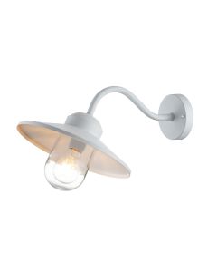 Elstead Lighting - Klampenborg - KLAMPENBORG-WHT - White Clear Glass IP44 Outdoor Wall Light