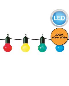 Eglo Lighting - Frosolone - 900212 - LED Graphite Multi Coloured 20 Light IP44 Outdoor Party Festoon Set