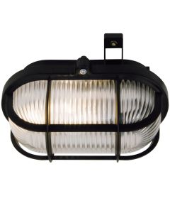 Nordlux - Oval Skot - 17051003 - Black Clear Glass IP44 Outdoor Bulkhead Light