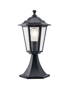 Eversham - Black Six Sided IP44 Outdoor Post Light