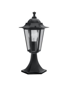 Eglo Lighting - Laterna 4 - 22472 - Black Clear Glass IP44 Outdoor Post Light