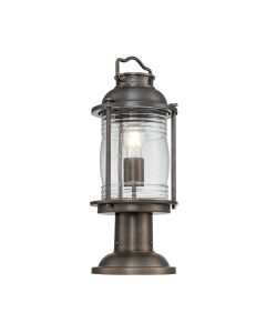 Kichler Lighting - Ashland Bay - KL-ASHLANDBAY3-M-BU - Burnished Bronze Clear Seeded Glass IP44 Outdoor Post Light