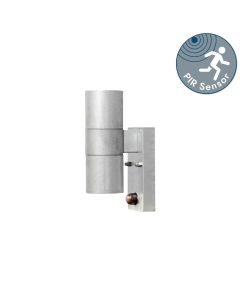 Konstsmide - Modena - 7542-320 - Galvanized Zinc 2 Light IP44 Outdoor Sensor Wall Light