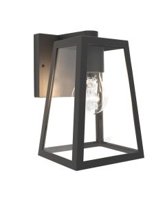 Lutec - Fia - 5290903012 - Black Clear Glass IP44 Outdoor Wall Light