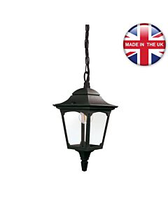 Elstead Lighting - Chapel - CPM9-BLACK - Black Clear Glass IP44 Outdoor Ceiling Pendant Light