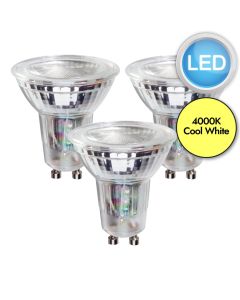 3 x 4.7W LED GU10 Dimmable Light Bulbs - Cool White