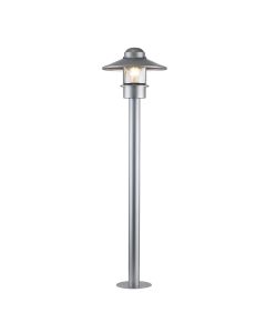 Elstead Lighting - Klampenborg - KLAMPENBORG-BOL-SIL - Silver Clear Glass IP44 Outdoor Post Light