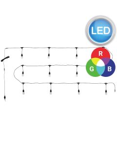 Saxby Lighting - Smart Festoon - 96198 - LED Clear Black 12 Light IP44 Outdoor Party Festoon Set