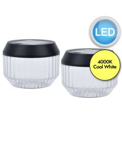 Lutec - Set of 2 Diva - 6938602330 - LED Black Clear IP44 Solar Outdoor Portable Lamps