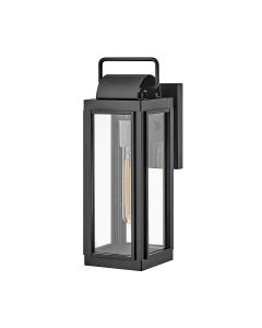 Hinkley Lighting - Sag Harbor - HK-SAG-HARBOR-S-BK - Black Clear Glass IP44 Outdoor Wall Light