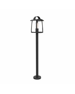 Lutec - Kelsey - 7273605012 - Black Clear Glass IP44 Outdoor Post Light
