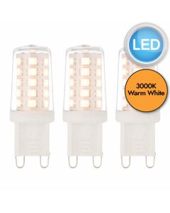 Saxby Lighting - 76139 - Set of 3 Warm White 2.3W - LED G9 Light Bulbs