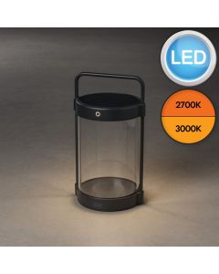 Konstsmide - Crotone - 7822-750 - LED Black IP54 Battery Outdoor Portable Lamp