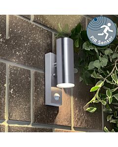 Rado - Stainless Steel IP44 Outdoor Motion Sensor Up Down GU10 Wall Light