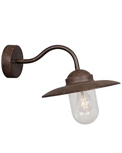 Nordlux - Luxembourg - 22671009 - Rustic Brown Clear Glass IP54 Outdoor Wall Light