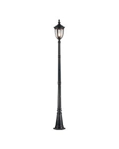 Elstead Lighting - Cleveland - CL5-M - Weathered Bronze Clear Seeded Glass IP44 Outdoor Lamp Post