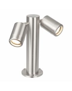 Saxby Lighting - Atlantis - 70847 - Marine Grade Stainless Steel Clear Glass 2 Light IP65 Short Outdoor Post Light