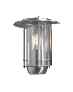 Konstsmide - Trento - 7565-000 - Stainless Steel Outdoor Half Lantern Wall Light