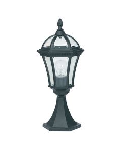 Endon Lighting - Drayton - YG-3502 - Black Clear Glass IP44 Outdoor Post Light