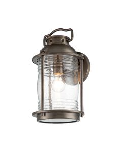 Kichler Lighting - Ashland Bay - KL-ASHLANDBAY2-L-BU - Burnished Bronze Clear Seeded Glass IP44 Outdoor Wall Light