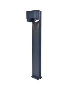 Lutec - Cypres - 6604004118 - Dark Grey Clear Glass 2 Light IP44 Outdoor Post Light