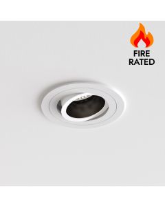 Astro Lighting - Pinhole Slimline Round Adjustable 1434003 - Fire Rated Matt White Downlight/Recessed