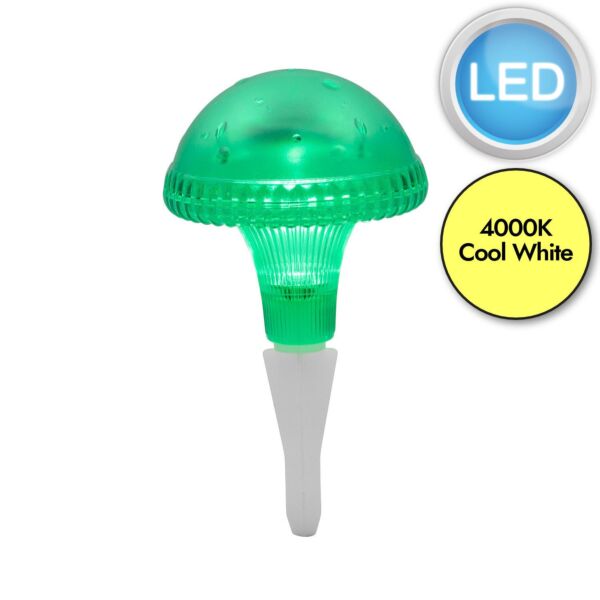 Konstsmide - Assisi - 7663-600 - LED Green IP44 Solar Outdoor Spike Light