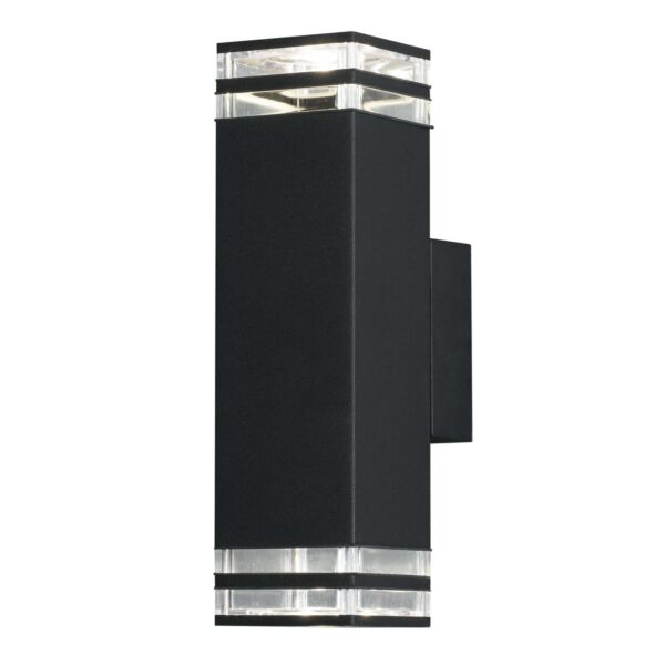 Konstsmide - Pollux - 408-750 - Black 2 Light IP44 Outdoor Wall Washer Light