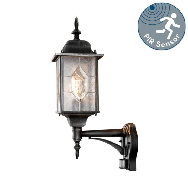 Konstsmide - Milano - 7268-759 - Black Outdoor Sensor Wall Light