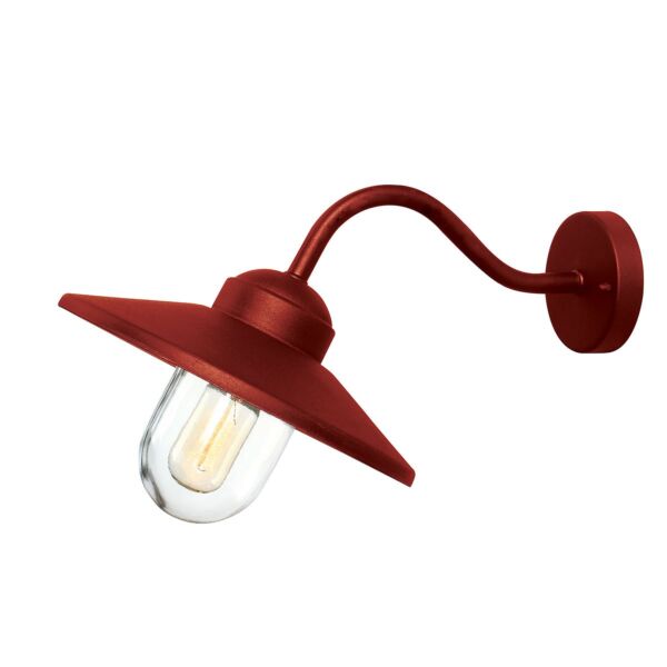 Elstead Lighting - Klampenborg - KLAMPENBORG-OXR - Red Oxide Clear Glass IP44 Outdoor Wall Light