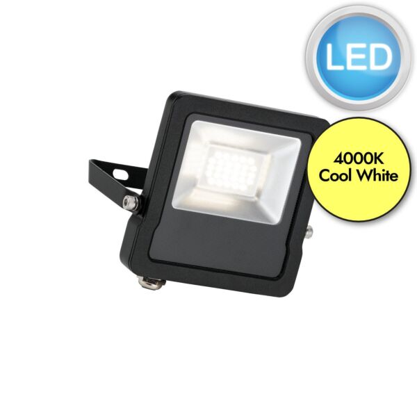 Saxby Lighting - Surge - 78964 - LED Black Clear Glass IP65 20W Outdoor Floodlight