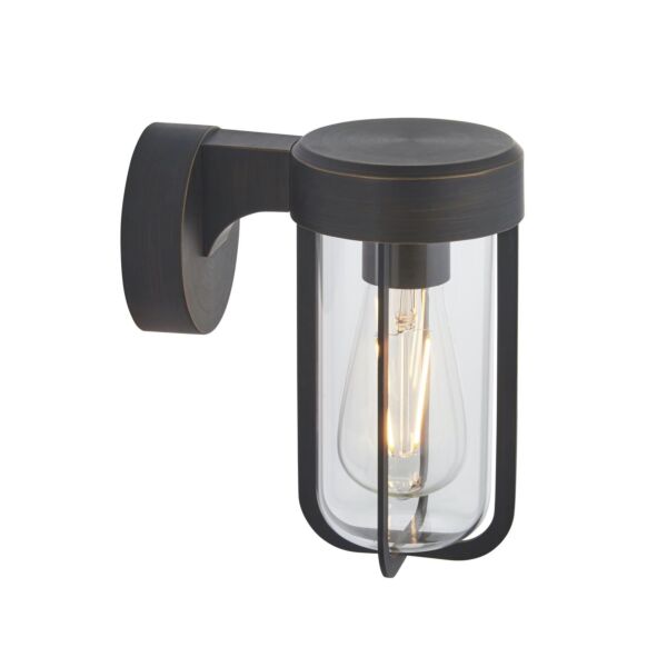 Bothy - Brushed Bronze Outdoor Wall Light Clear Glass