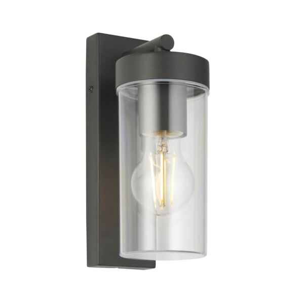 Saxby Lighting - Hayden - 98439 - Anthracite Clear IP44 Outdoor Wall Light