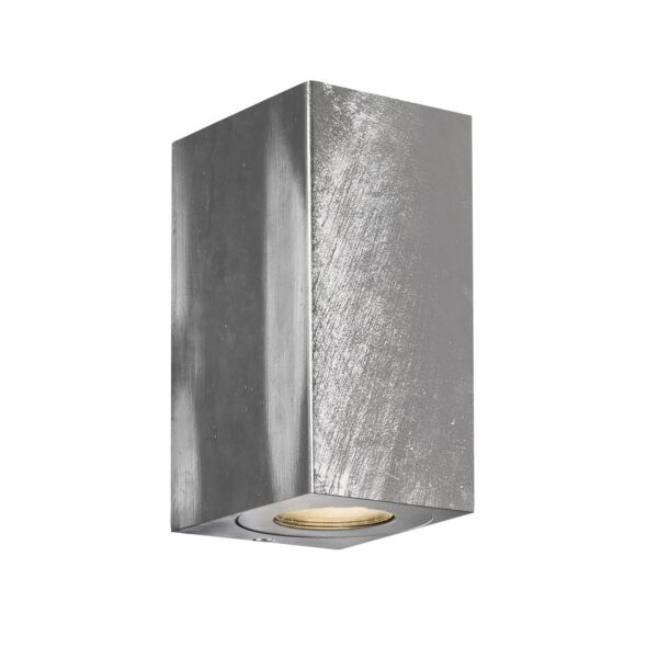 Nordlux - Canto Maxi Kubi 2 - 49731031 - Galvanized Steel Clear Glass 2 Light IP44 Outdoor Wall Washer Light