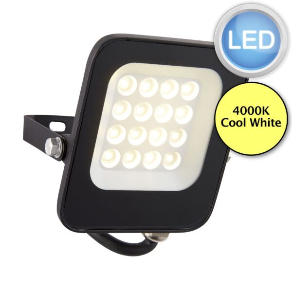 Saxby Lighting - Guard - 107632 - LED Black Clear Glass IP65 Outdoor Floodlight