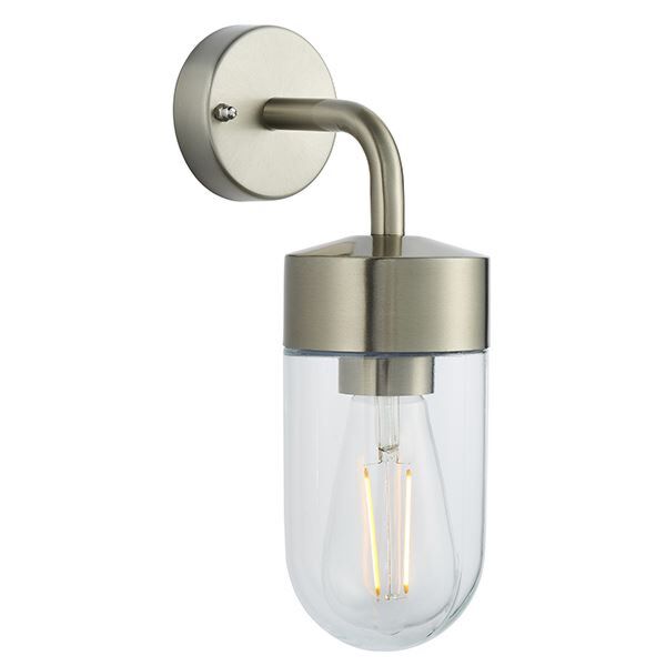 Endon Lighting - North - 71184 - Stainless Steel Clear Glass IP44 Outdoor Wall Light