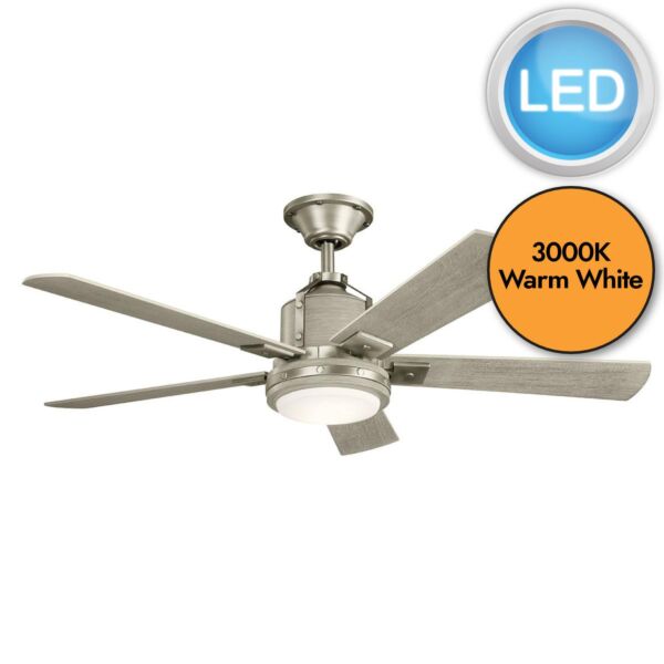 Elstead - Kichler - Colerne - 132cm Fan - Brushed Nickel